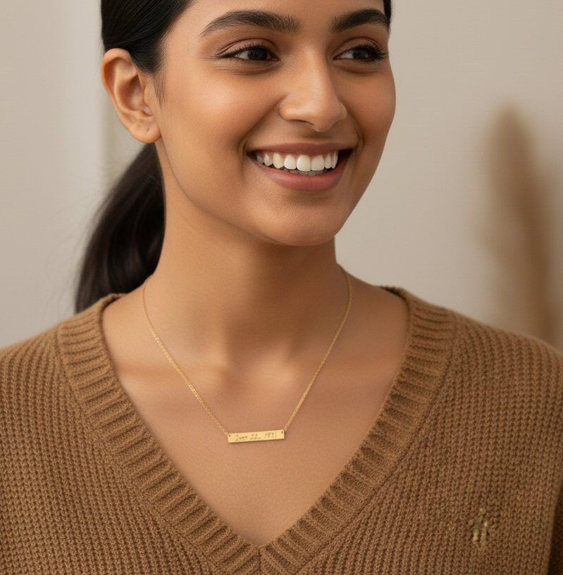 Handwritten Message Name Pendant Necklace