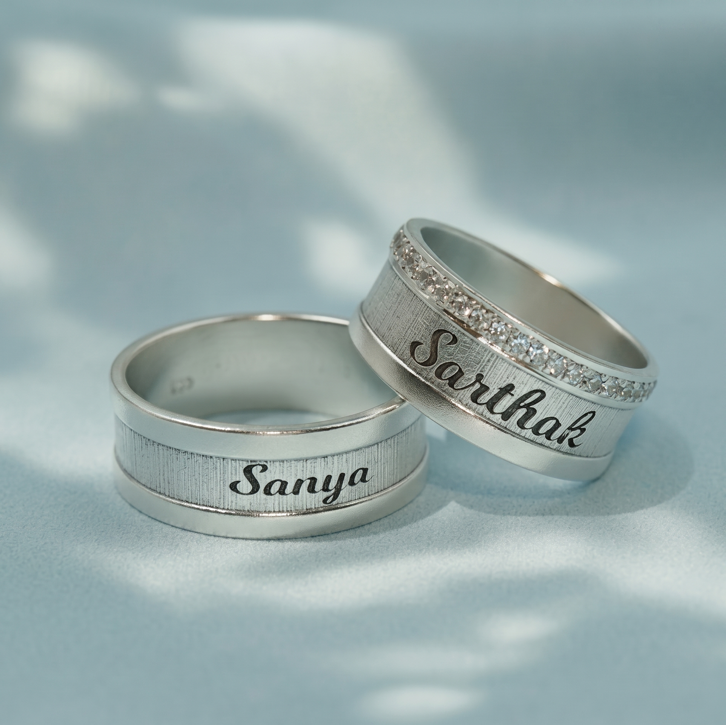 Couple Name Personalised Rings