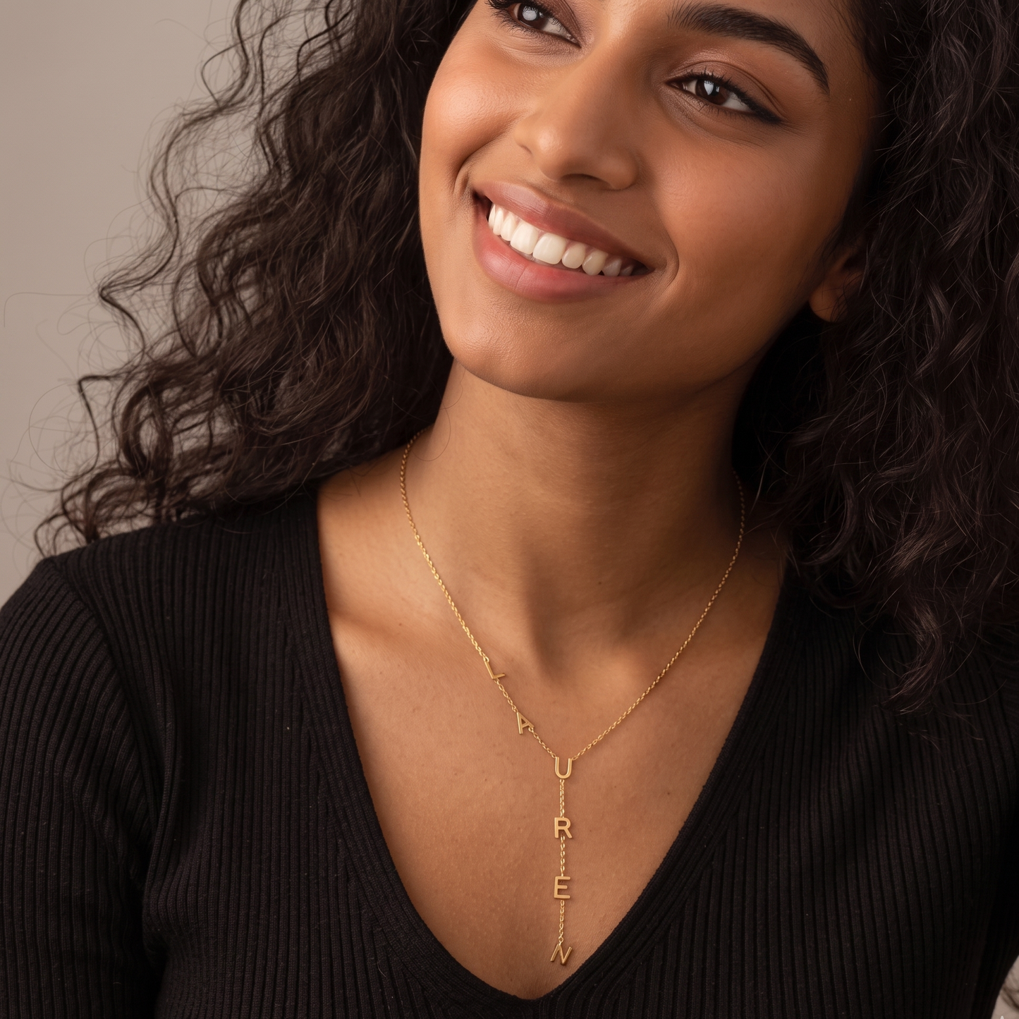 Custom Letter Drop Pendant Necklace