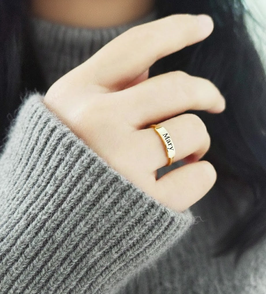 Name Band Custom Rings