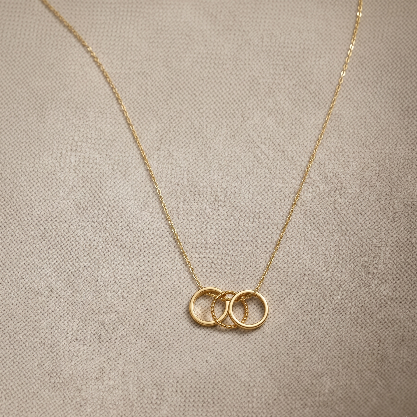 Personalised Couple Friends Name Rings Necklace