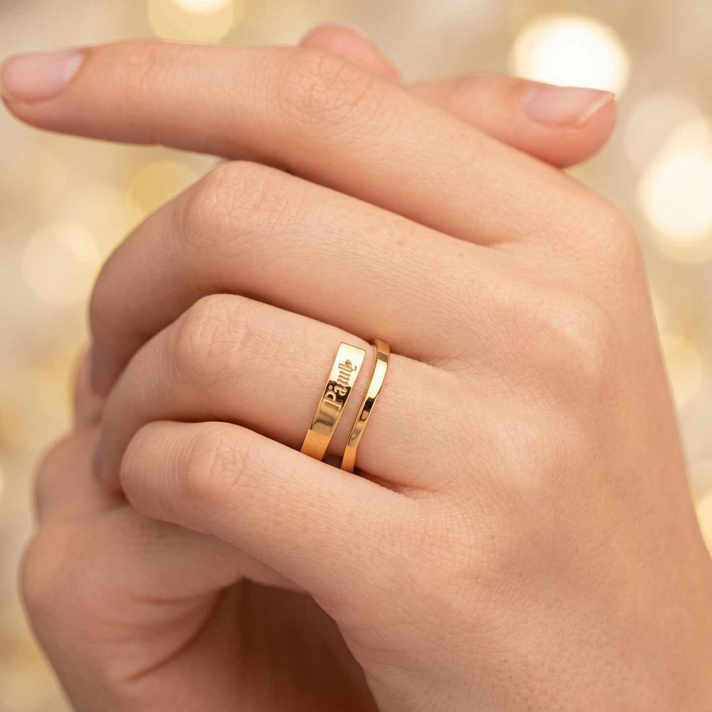 Custom Name Wrap Ring