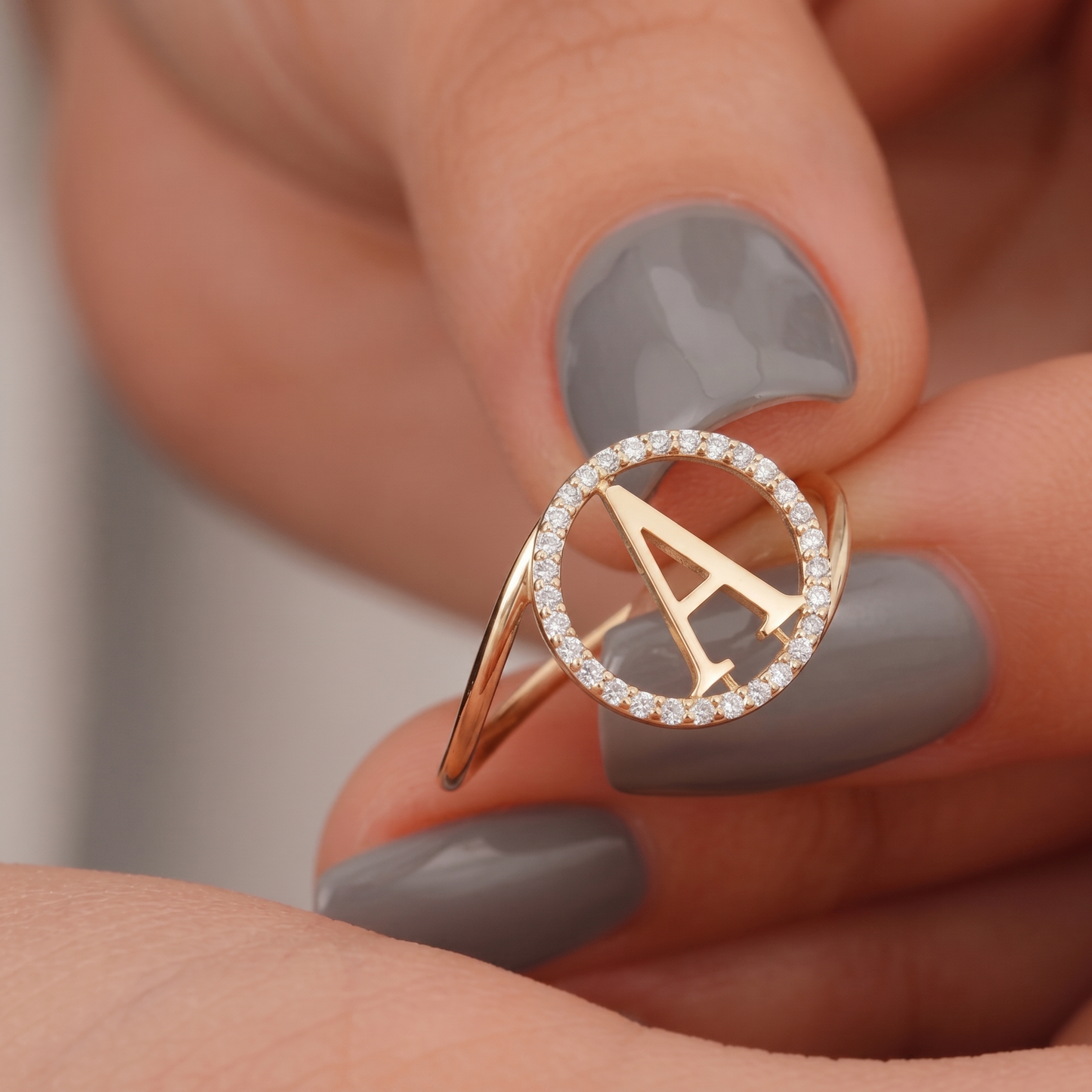 Personalised Initial Diamond Like Ring