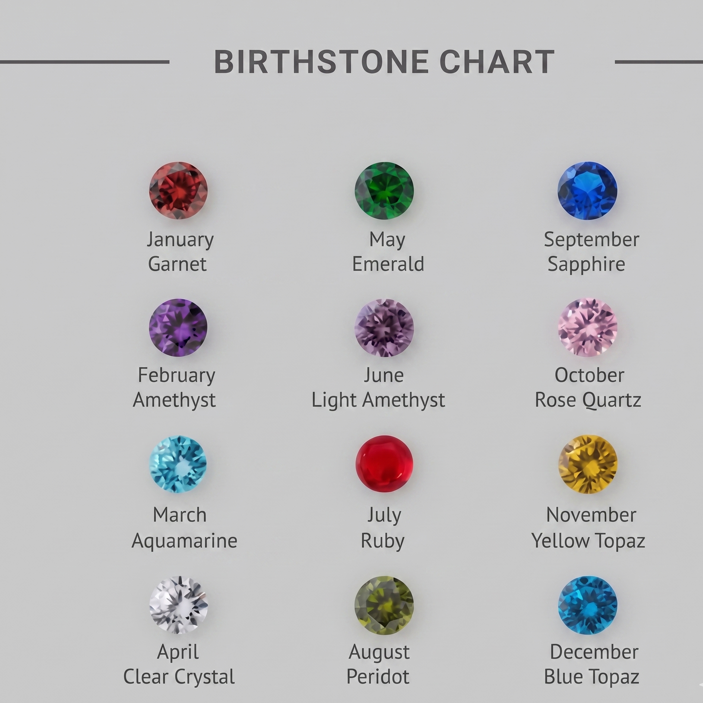 Initial Necklace with Birthstone Charm