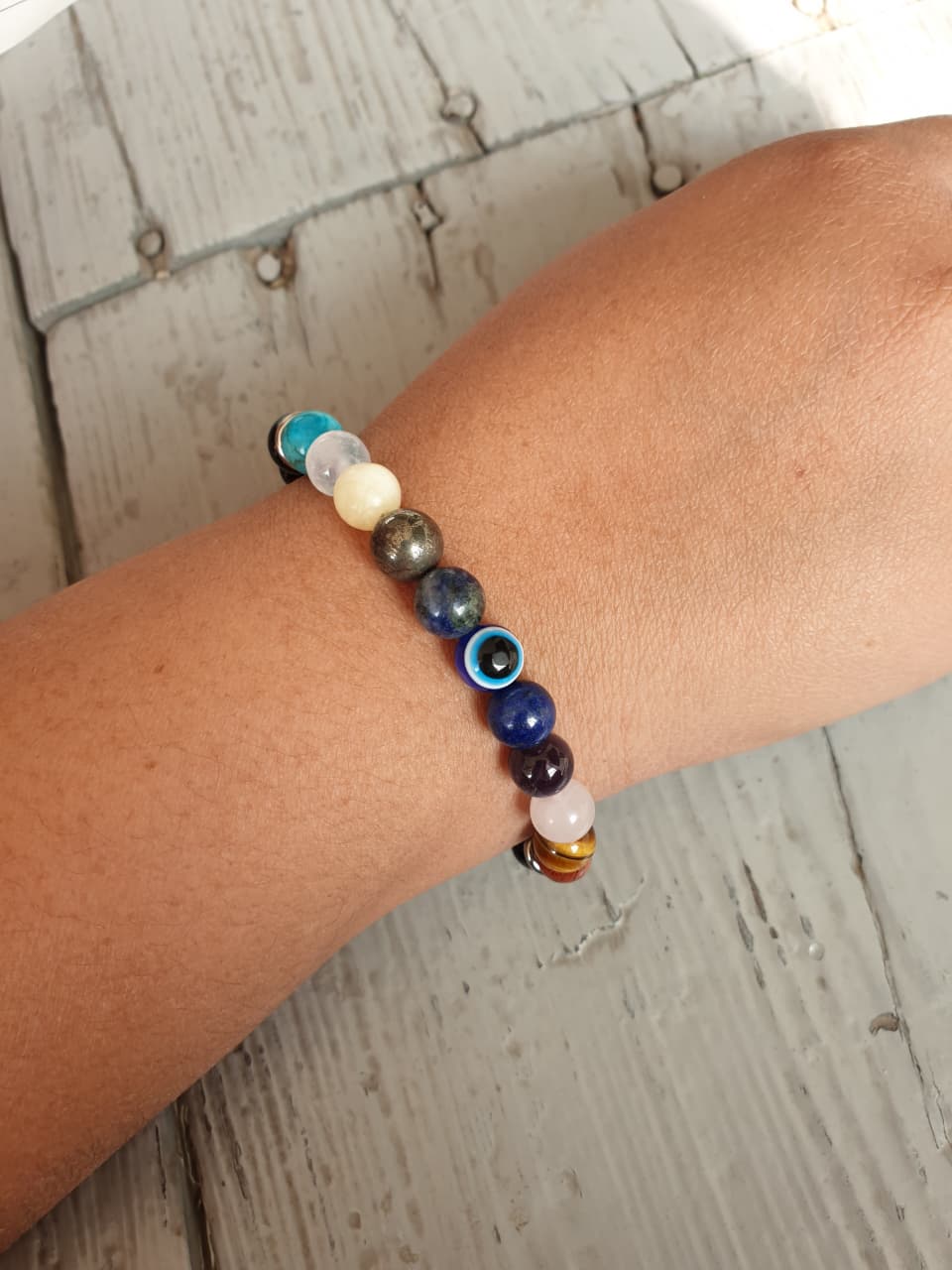 Super 11 Chakra Evil Eye Natural Stone Bracelet