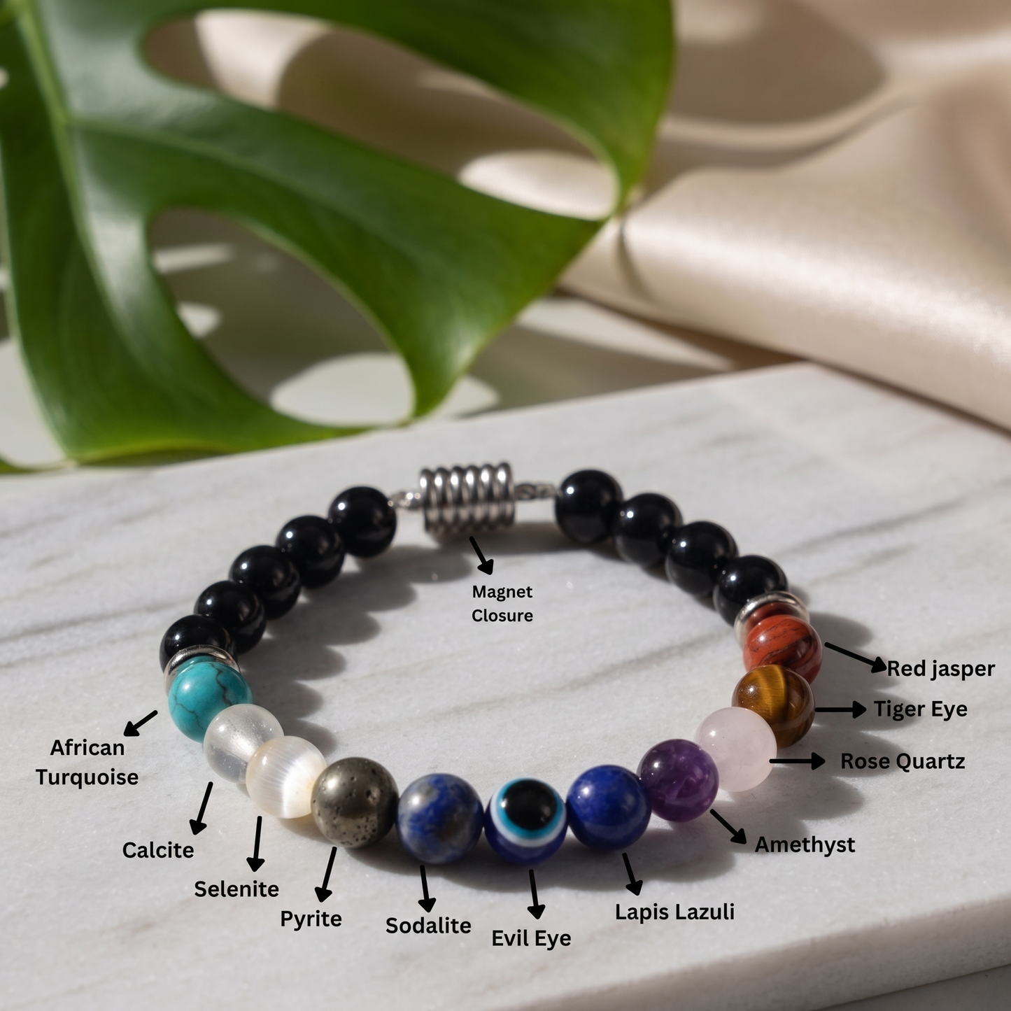 Super 11 Chakra Evil Eye Natural Stone Bracelet