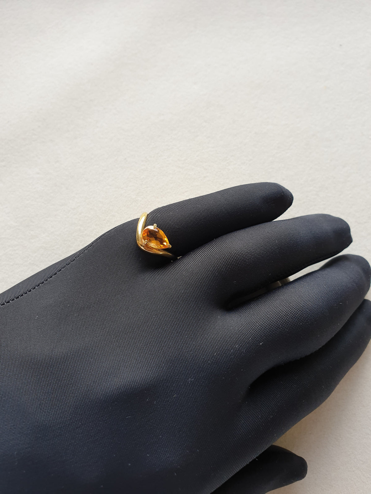 Pear Cut Citrine 925 Silver Ring