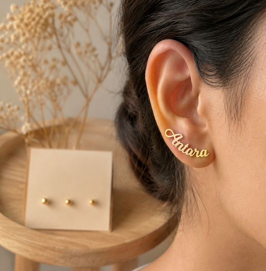 Personalised Name Studs for Everyday Wear
