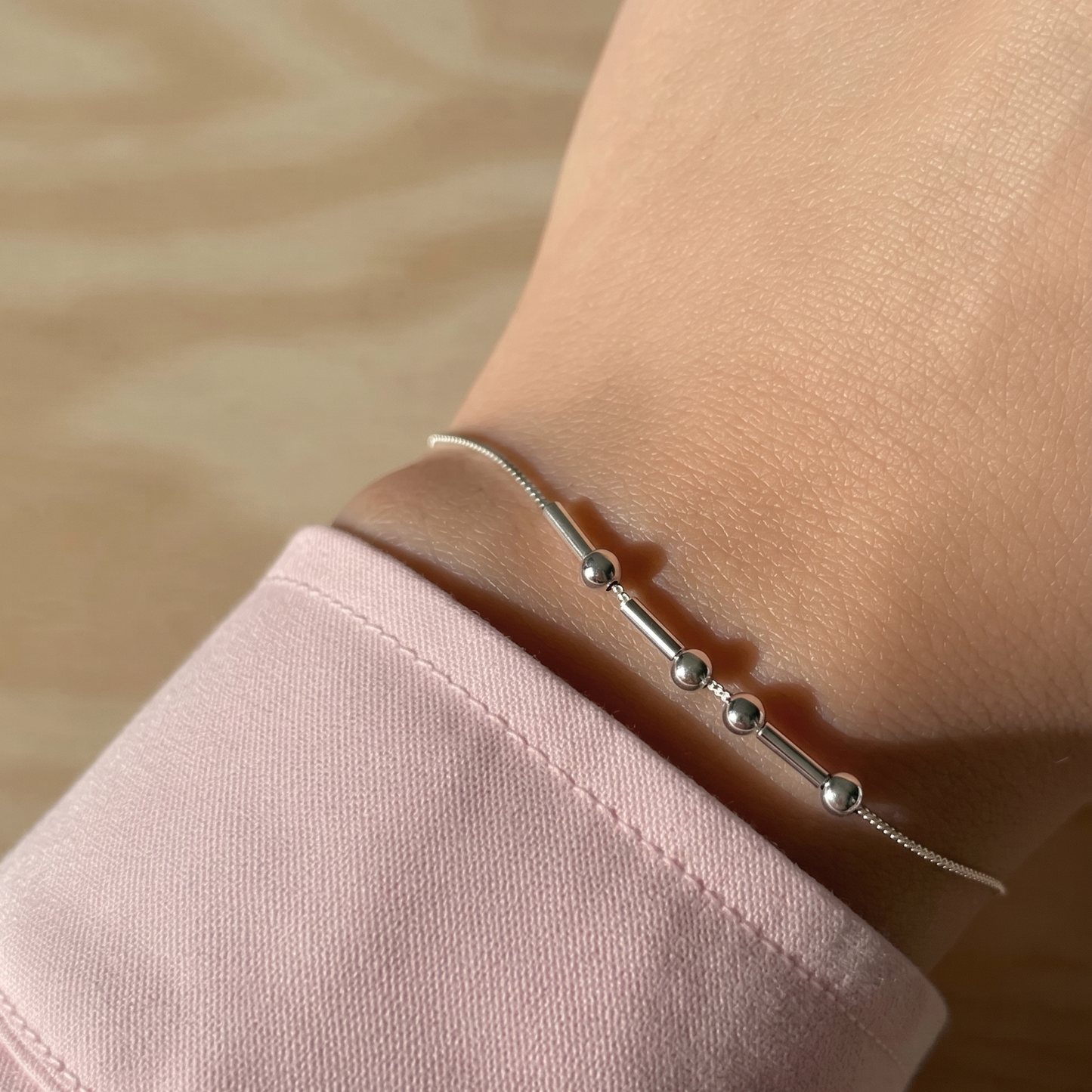 Custom Morse Code Hidden Name Bracelet