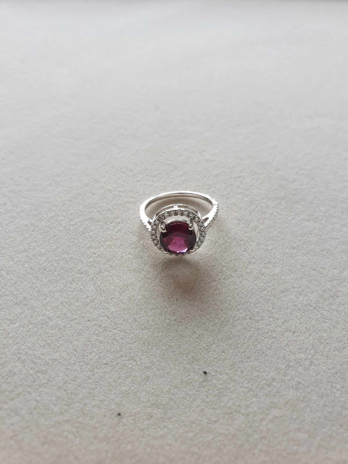 Natural Rhodolite Garnet 925 Silver Ring