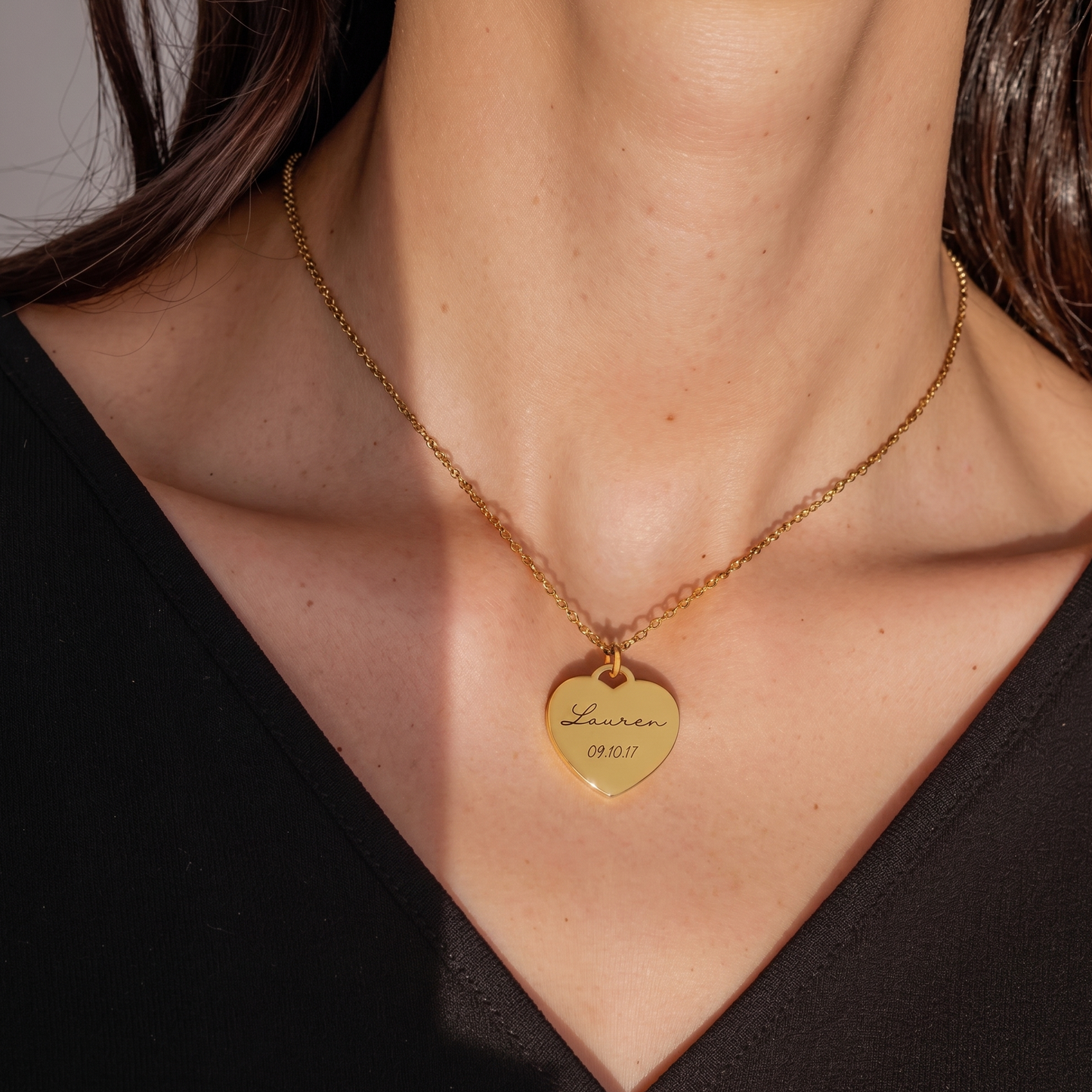 Custom Name or Initial Heart Necklace
