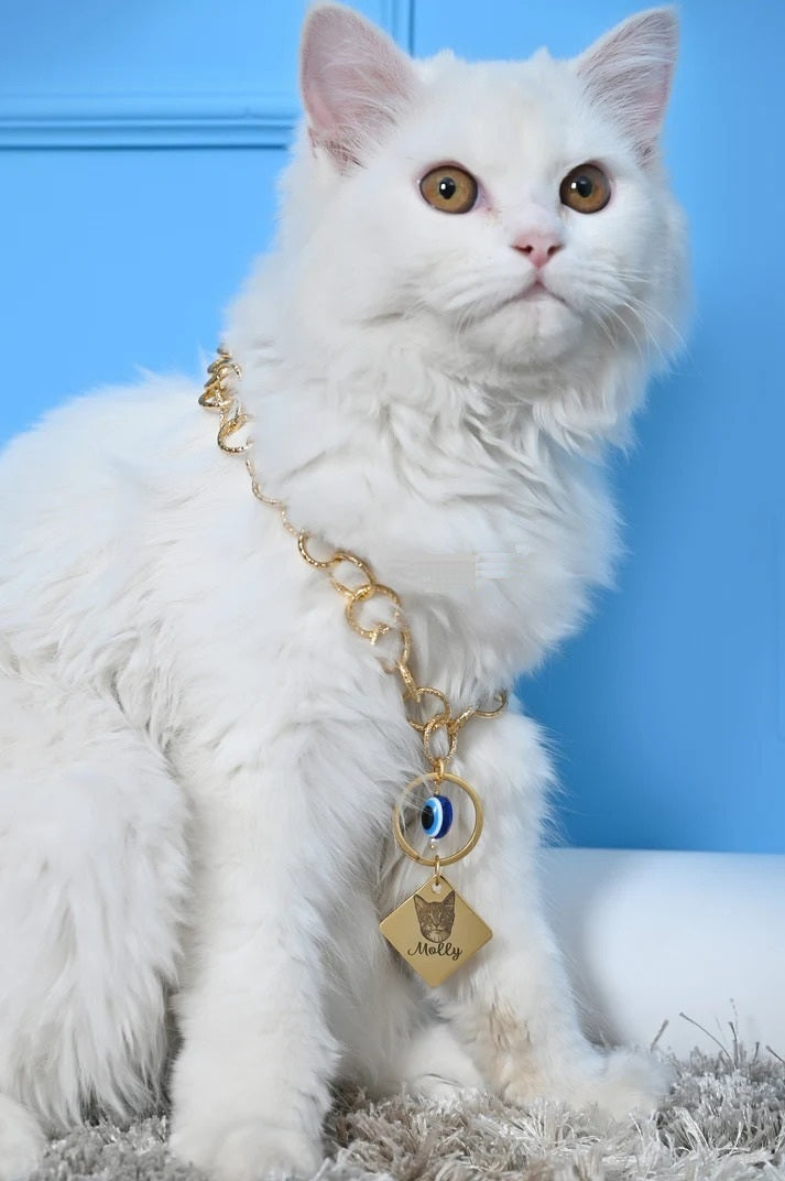 Personalized Cat Name & Image Necklace