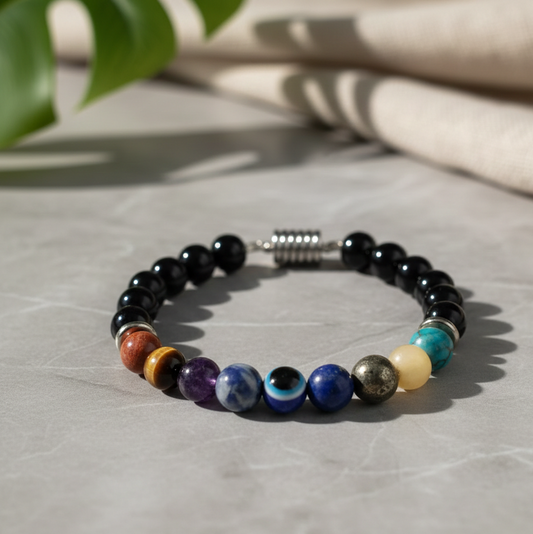 Super 9 Chakra Natural Stone Bracelet