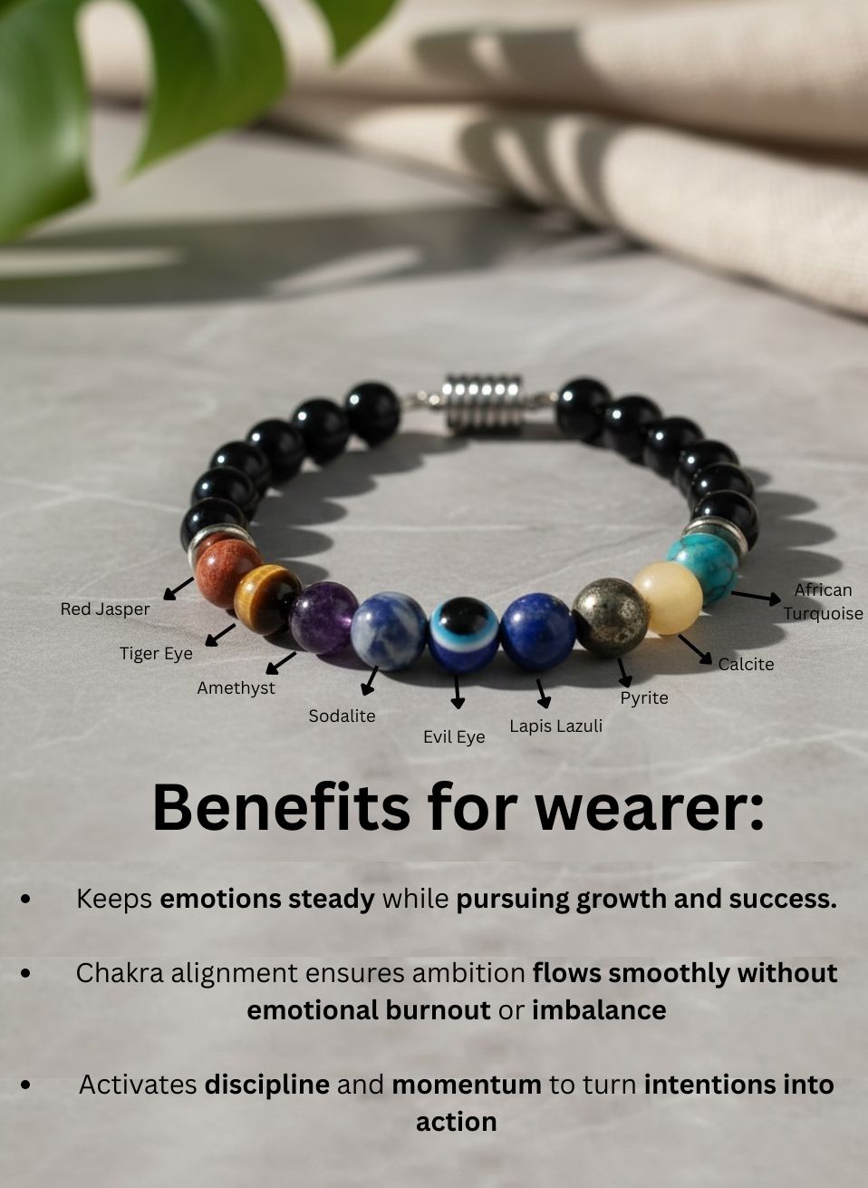 Super 9 Chakra Natural Stone Bracelet