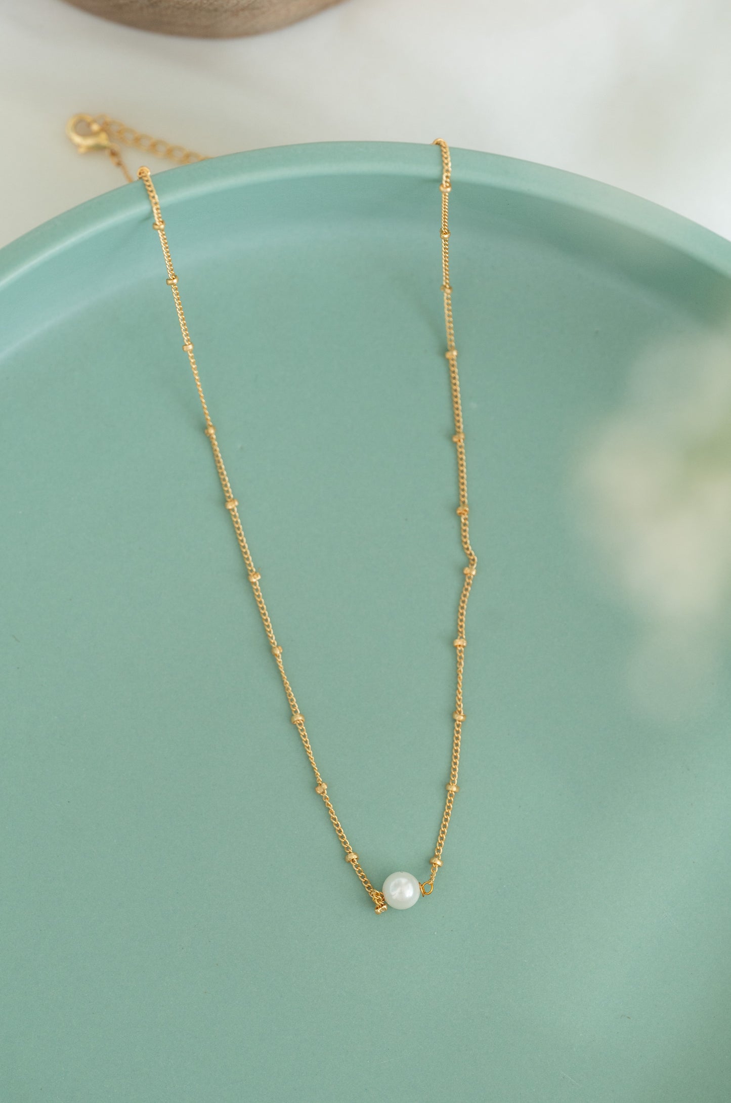 Dainty Single Pearl Necklace