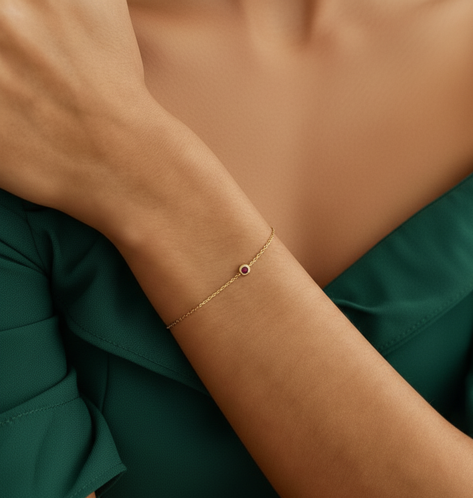 Dainty Birthstone Everyday Bracelet