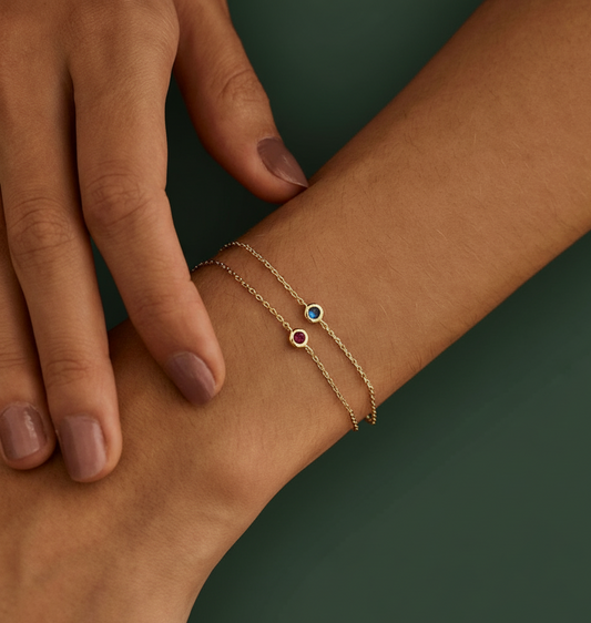 Dainty Birthstone Everyday Bracelet