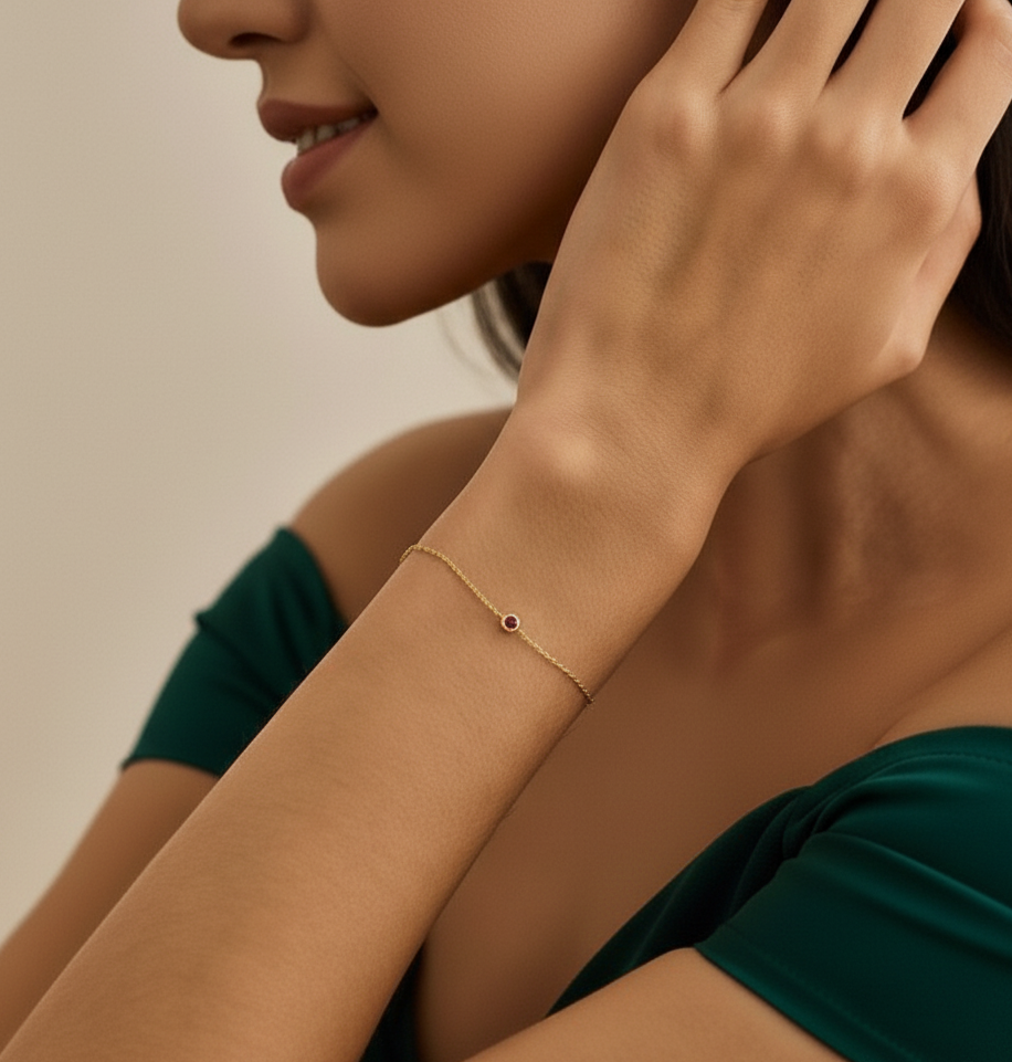 Dainty Birthstone Everyday Bracelet