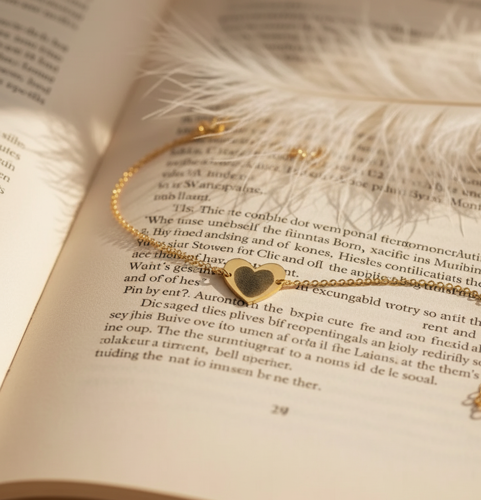 Personalised Fingerprint Memory Heart Bracelet