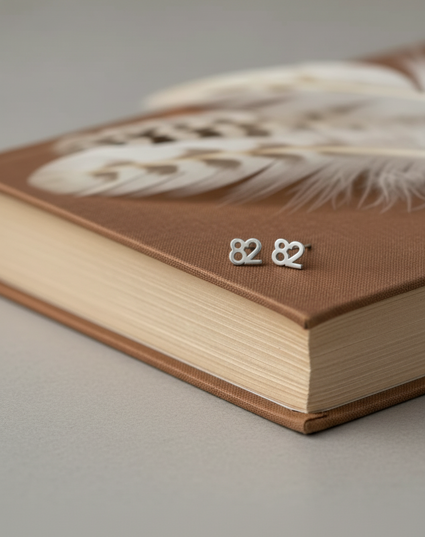 Custom Numeric Ear Stud Earring for Everyday Wear