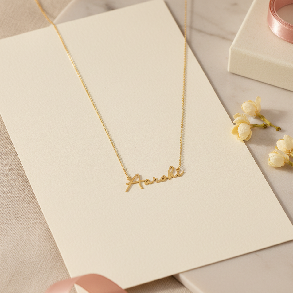 Personalised Name Style Pendant Necklace