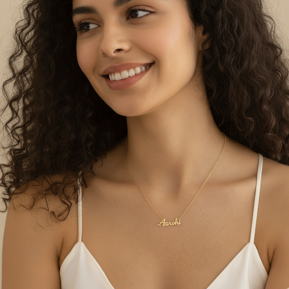 Personalised Name Style Pendant Necklace