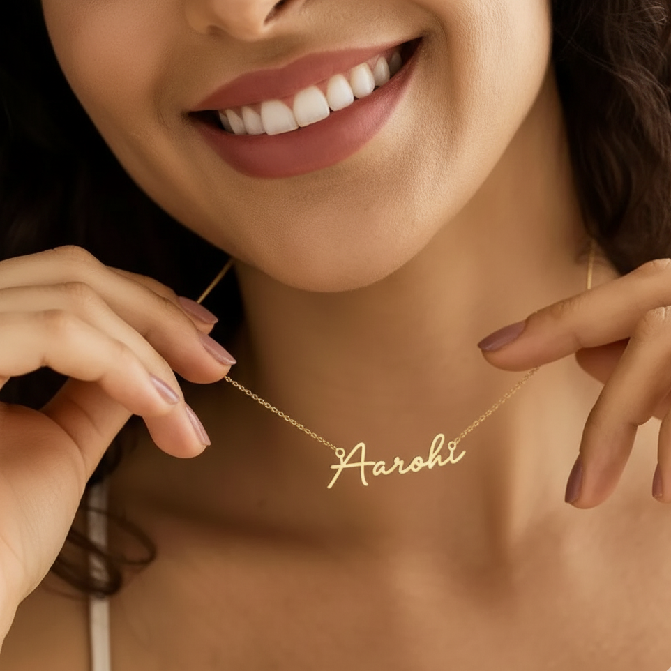 Personalised Name Style Pendant Necklace