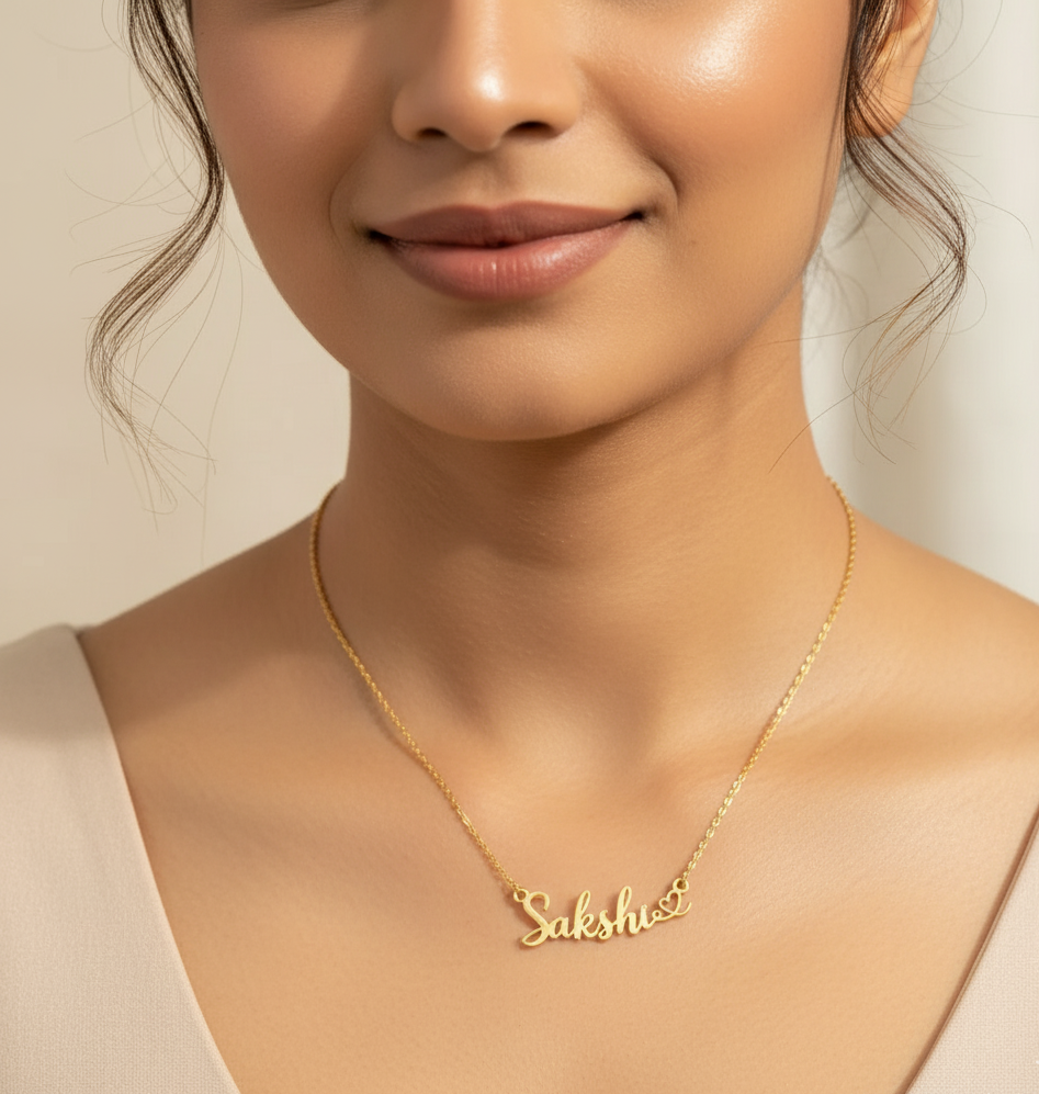 Custom Name Heart Necklace