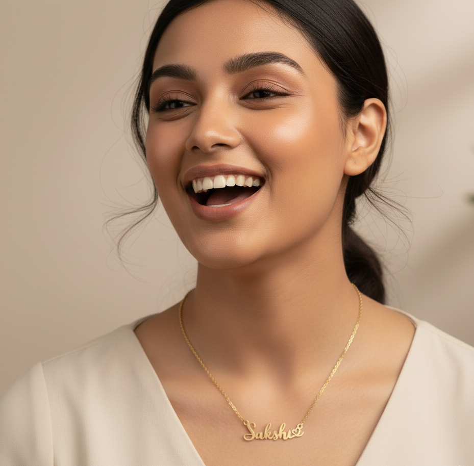 Custom Name Heart Necklace