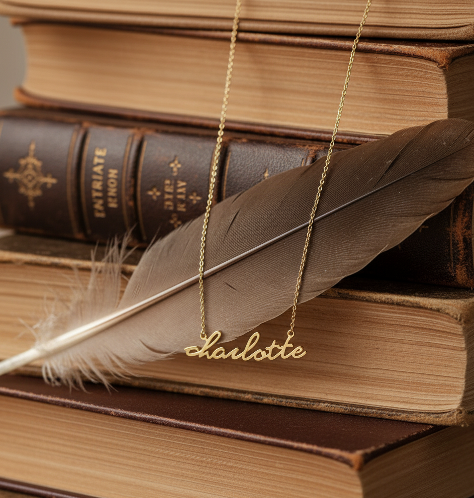 Italic Name Necklace Set