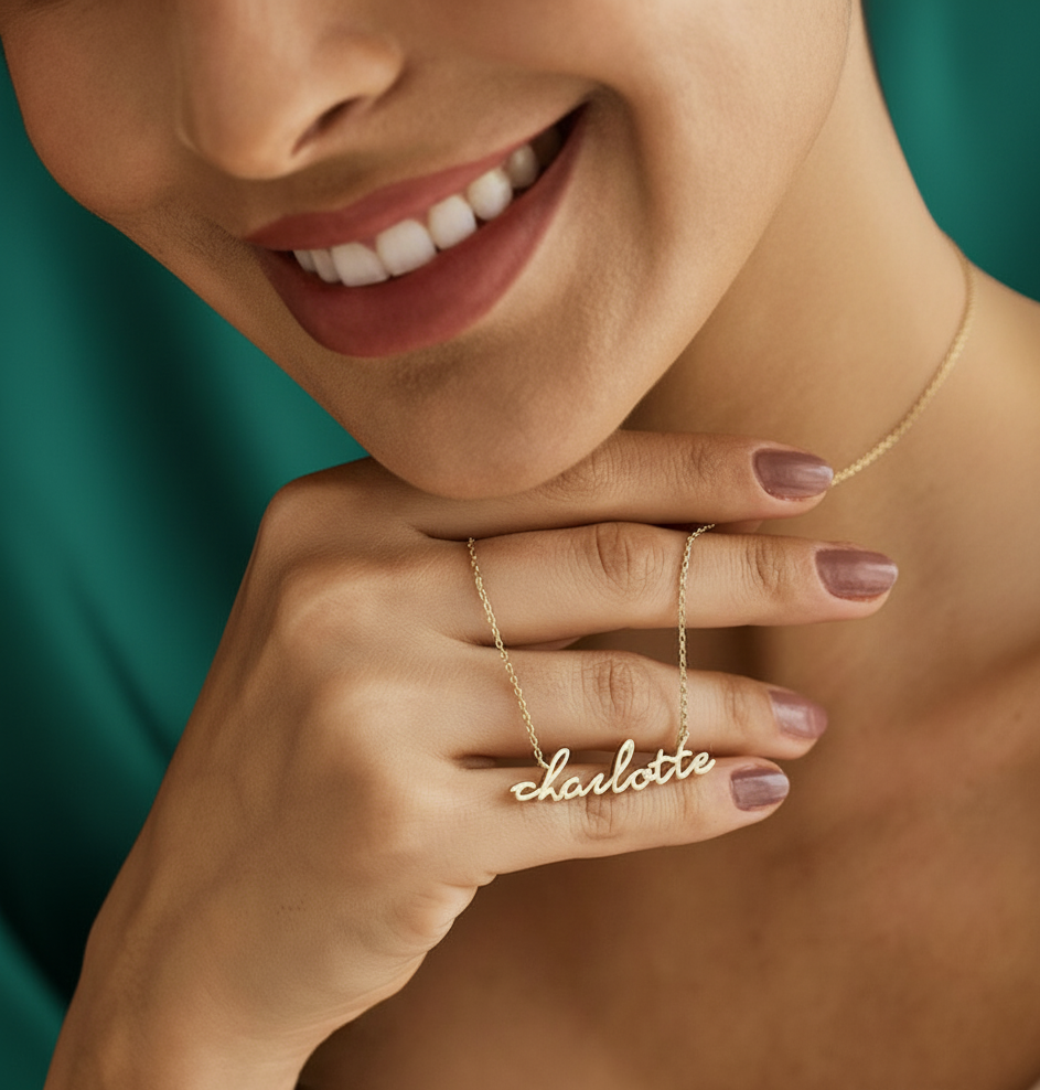 Italic Name Necklace Set