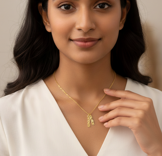 Custom Name and Birth Date/ Year Necklace