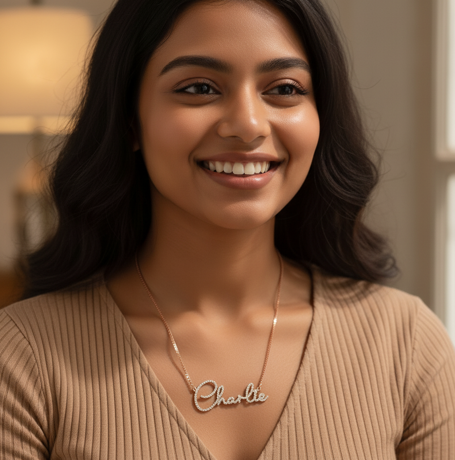 Diamond Like Name Necklace