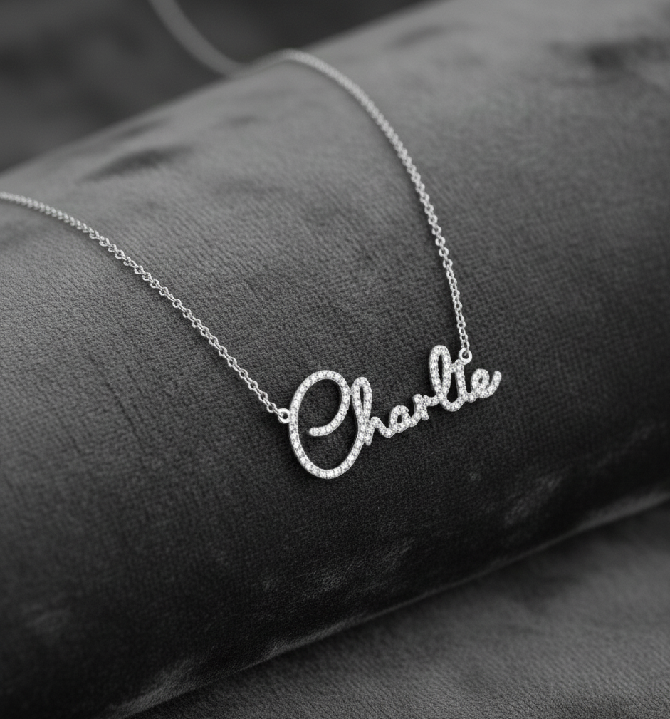Diamond Like Name Necklace