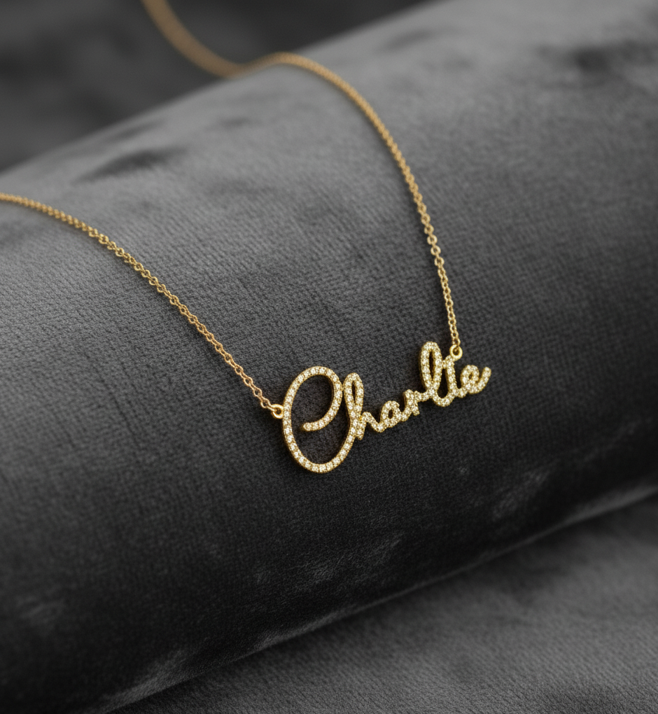 Diamond Like Name Necklace