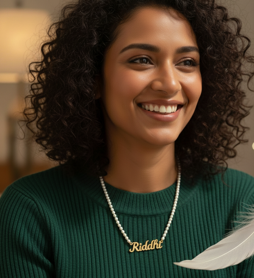 Pearl Custom Name Necklace