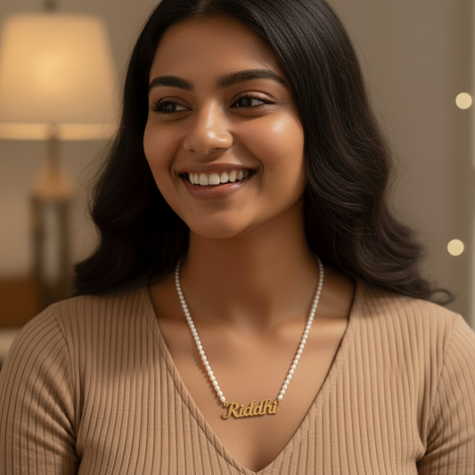 Pearl Custom Name Necklace