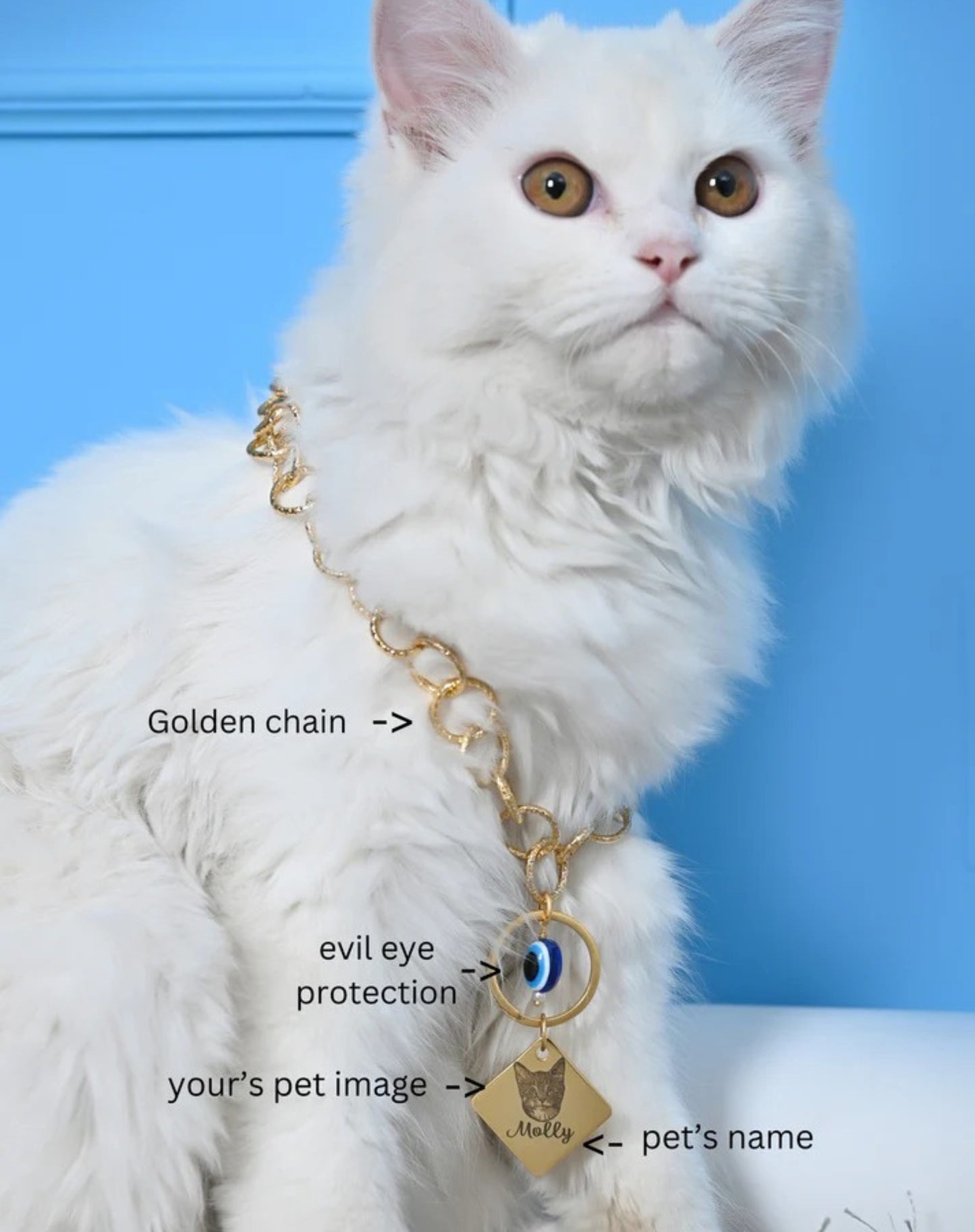 Personalized Cat Name & Image Necklace