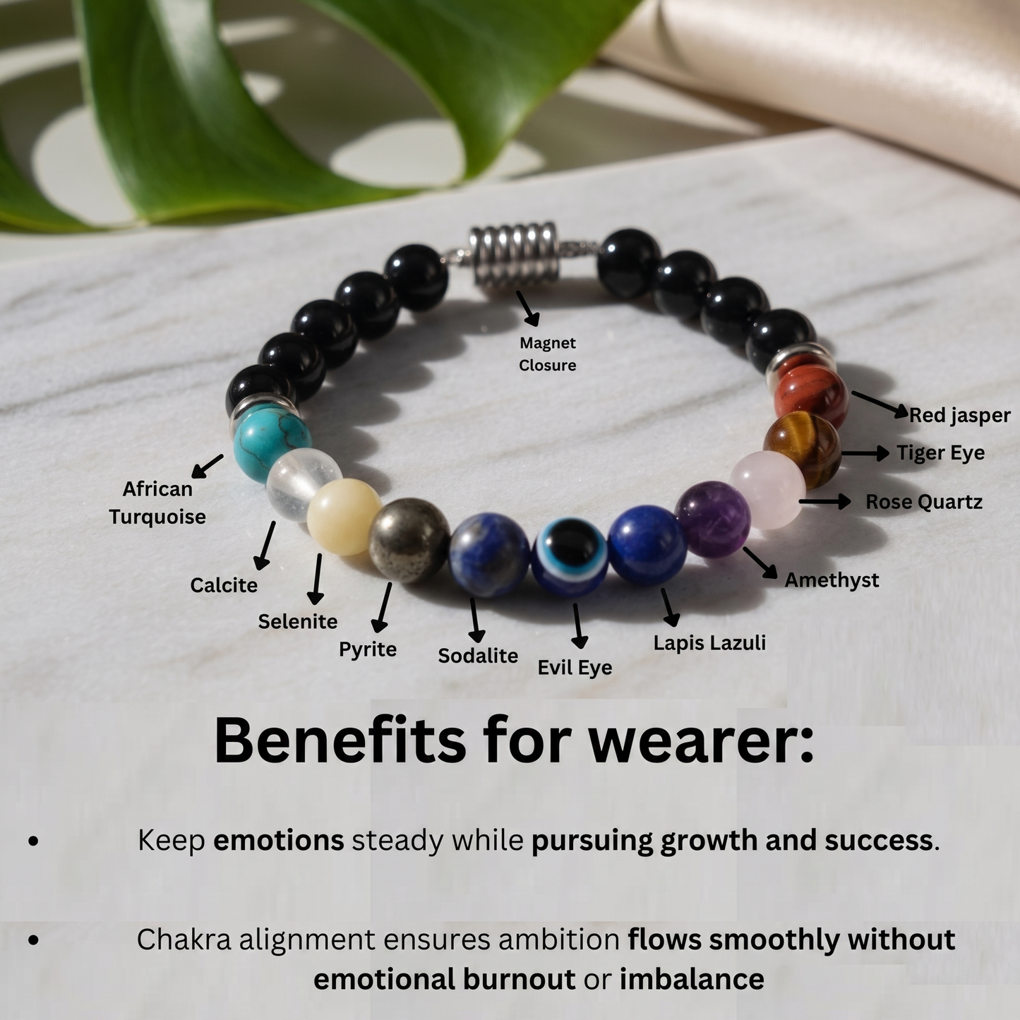 Super 11 Chakra Evil Eye Natural Stone Bracelet
