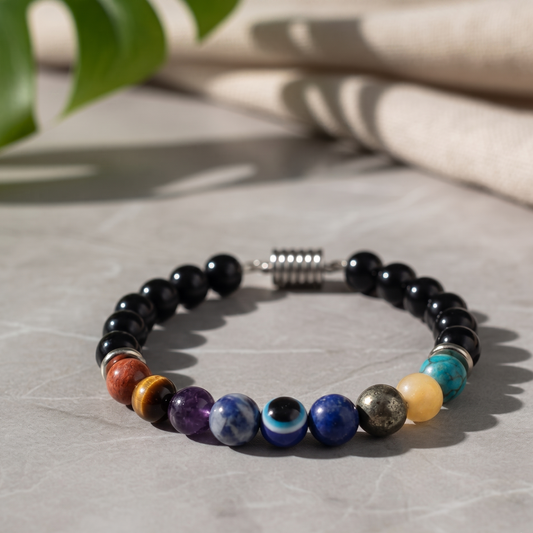 Super 9 Chakra Natural Stone Bracelet