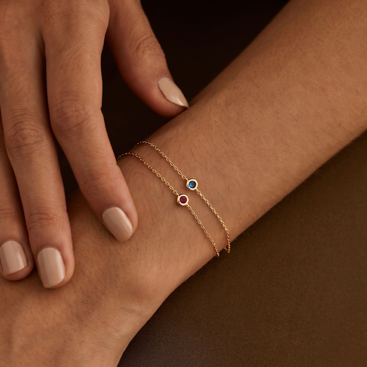 Dainty Birthstone Everyday Bracelet
