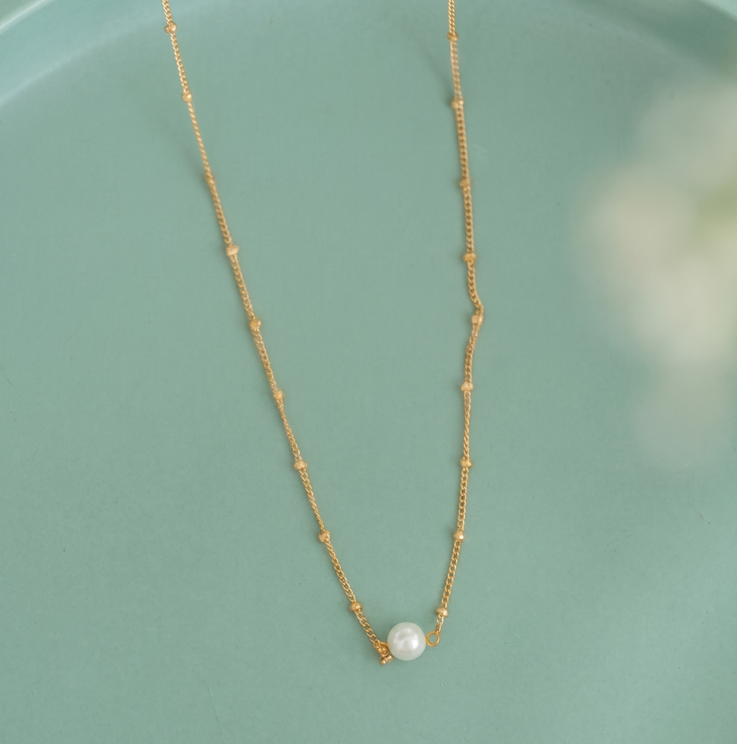 Dainty Single Pearl Necklace