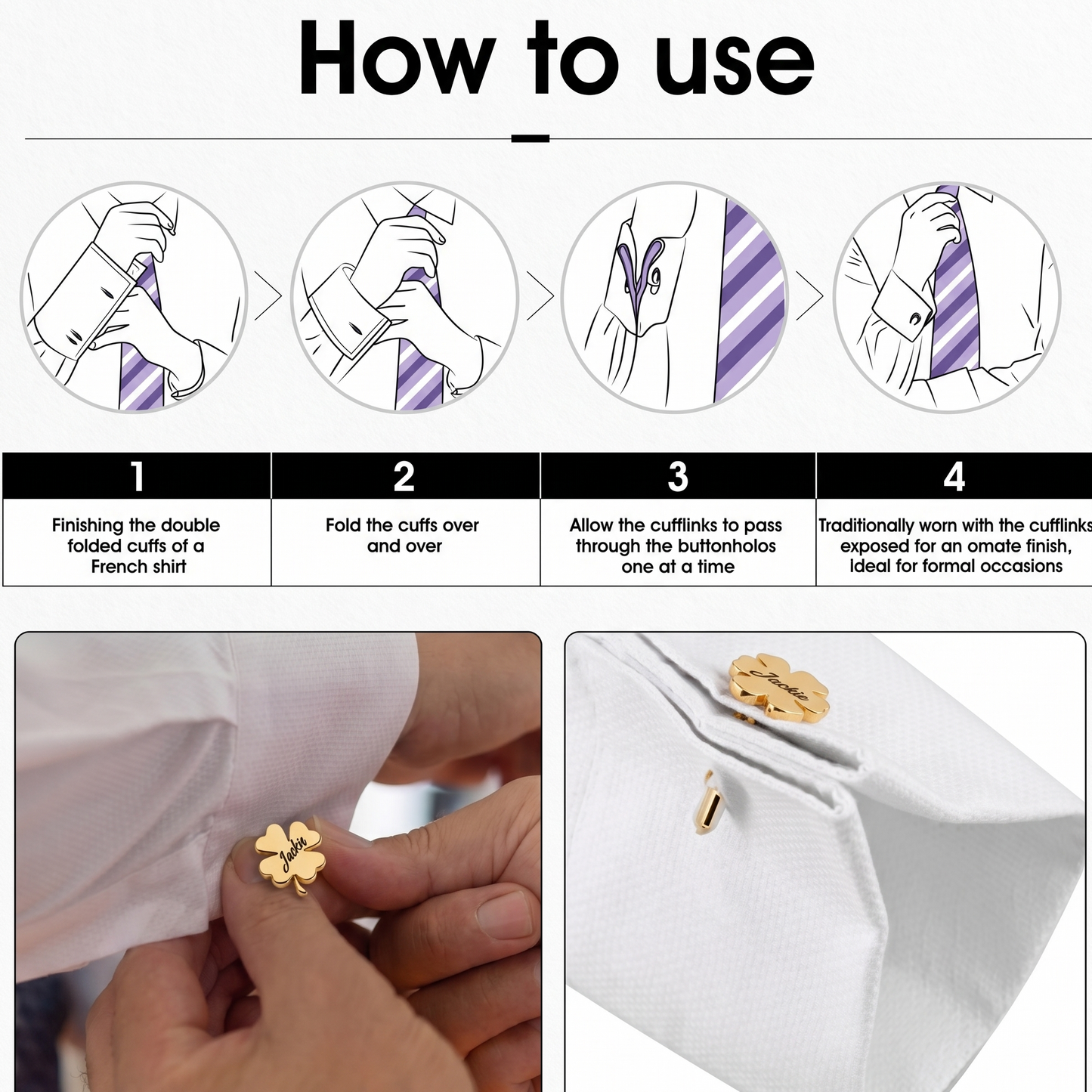 Custom Name or Initial Floral Cufflinks