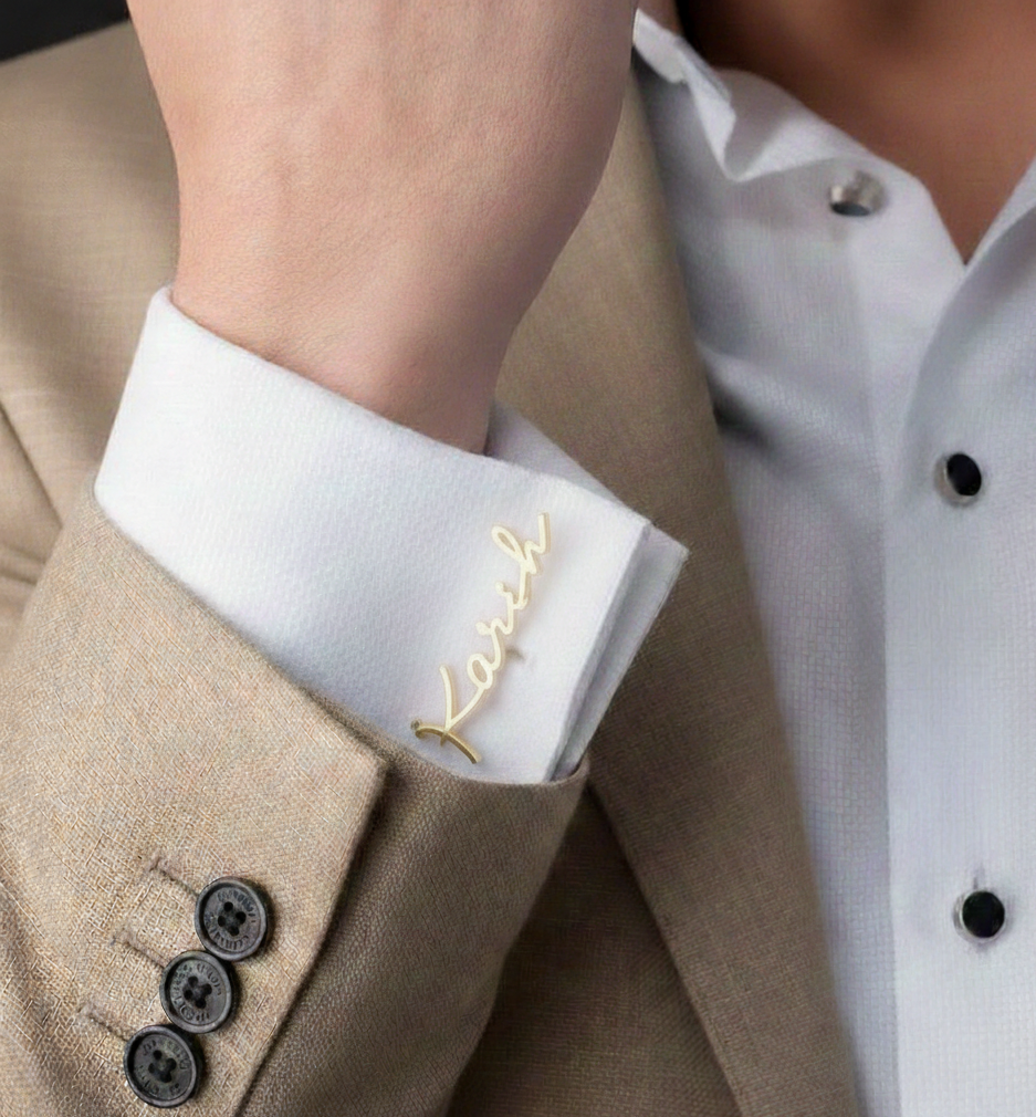 Name Cufflinks for Men