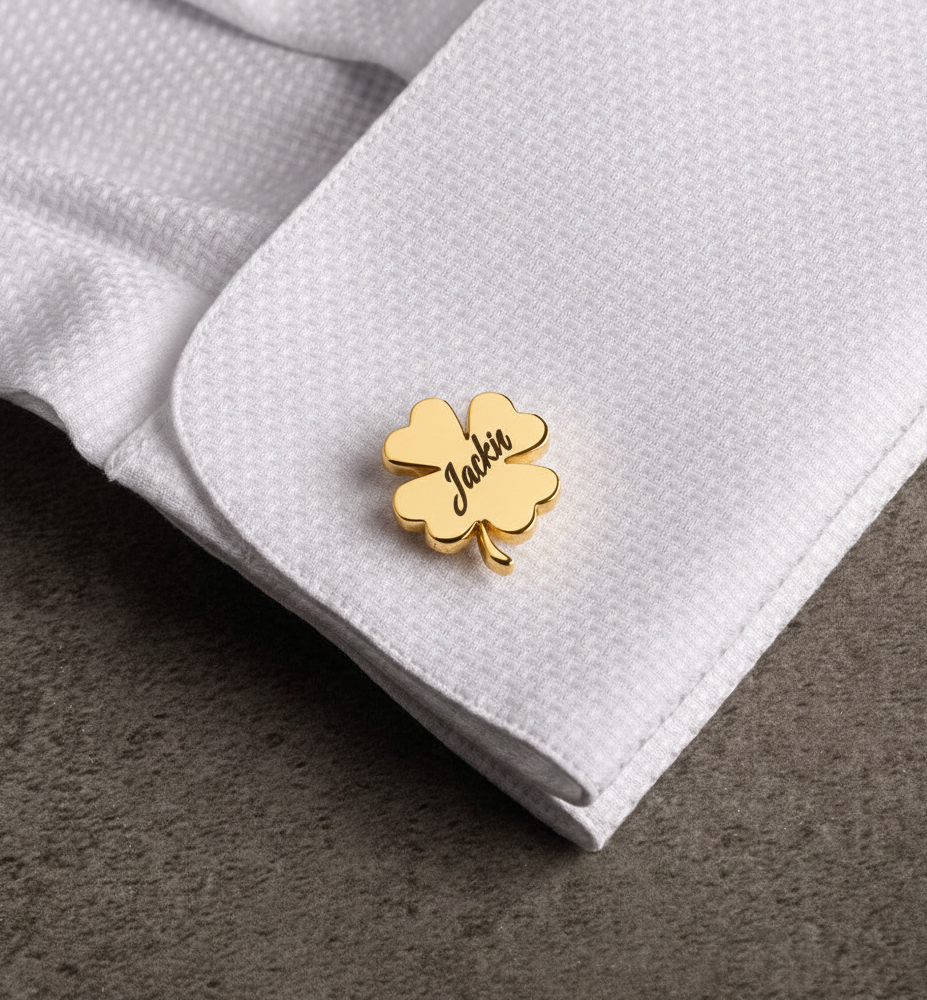 Custom Name or Initial Floral Cufflinks