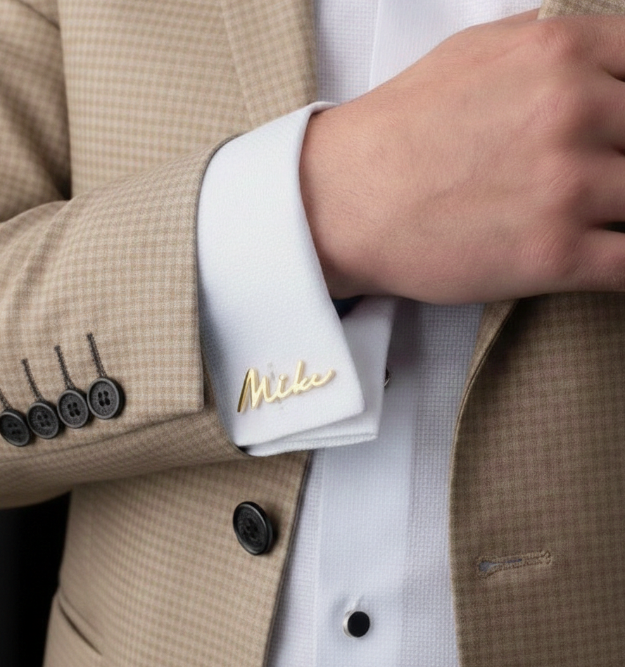 Name Cufflinks for Men