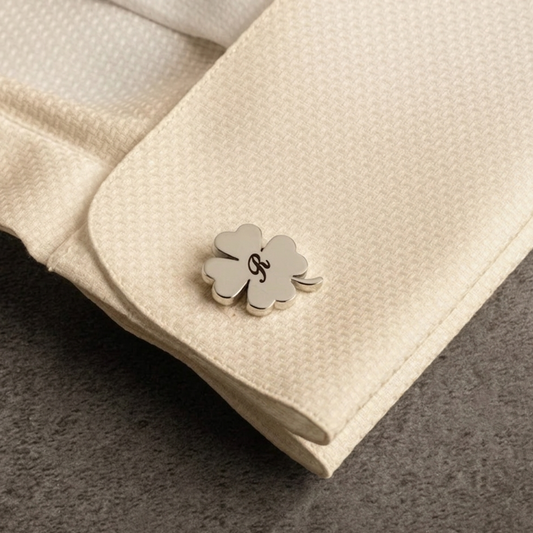 Custom Name or Initial Floral Cufflinks