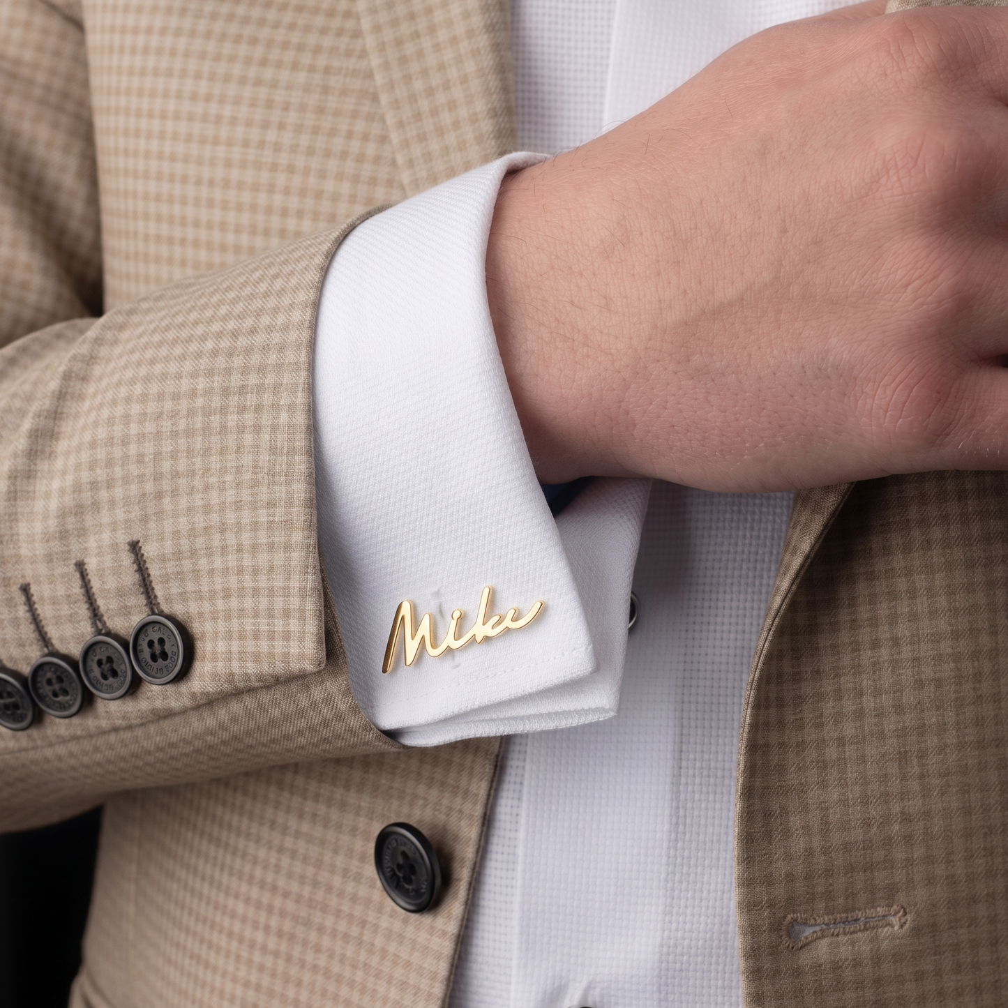 Custom Name Cufflinks for Men