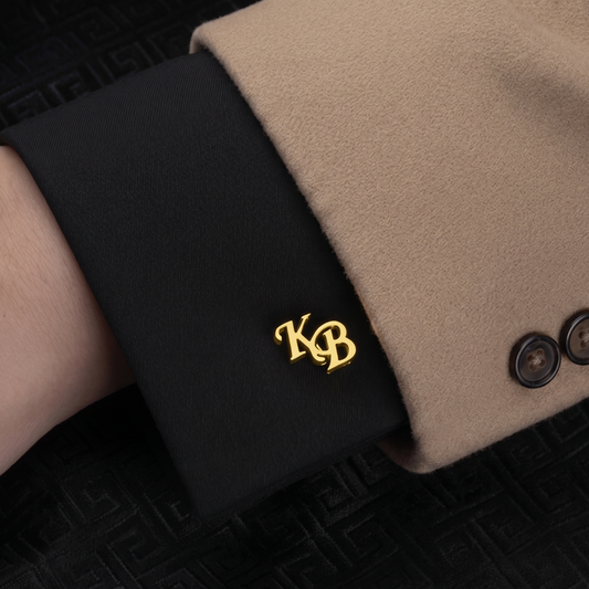 Custom Initial Cufflinks for Men