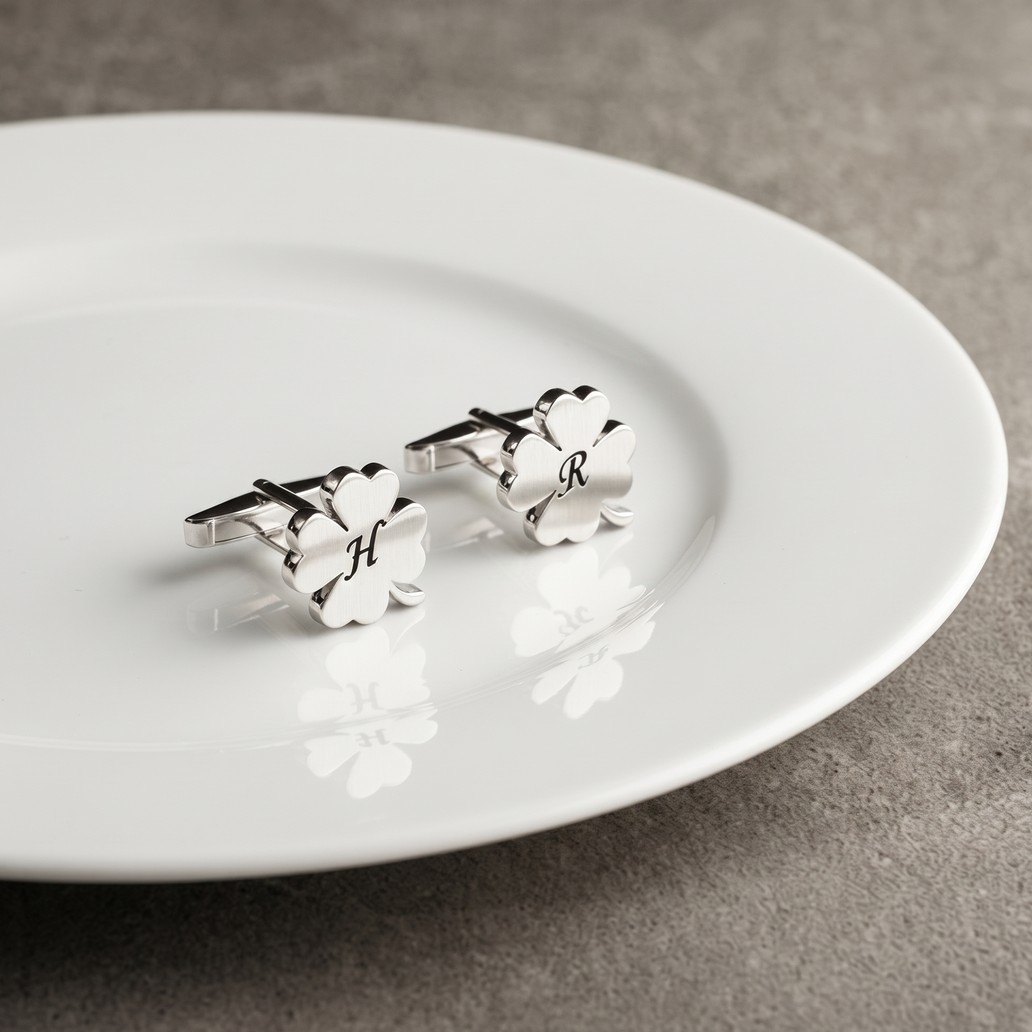 Custom Name or Initial Floral Cufflinks